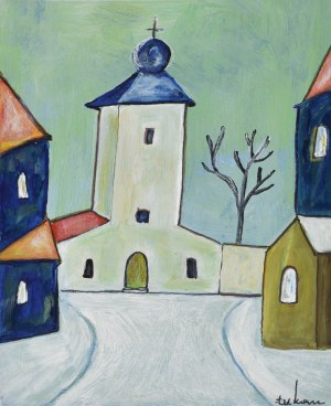 Eugeniusz TUKAN-WOLSKI (1928-2014), City landscape with church