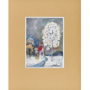 Eugeniusz TUKAN-WOLSKI (1928-2014), Winterlandschaft mit Kapelle und Baum