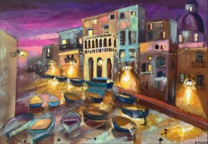 Magdalena KUREK (b. 1979), Evening in Monopoli, Italy, 2023