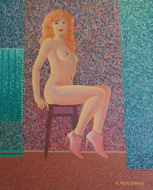 Henryk Plóciennik, Seated Nude, 1995