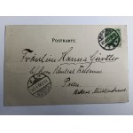 CARTOLINA POSTALE POZNAŃ POSEN WILHELMPLATZ TEATRO, TRAM, INDIRIZZO LUNGO, ANTEGUERRA 1899, FRANCOBOLLO, AFFRANCATA