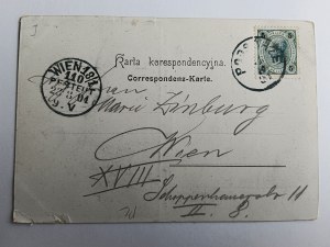 POSTCARD WIELICZKA, KRAKOW, POLISH PAINTING, KRUSZEWSKI, LONG ADDRESS, PRE-WAR 1901, STAMP, STAMP