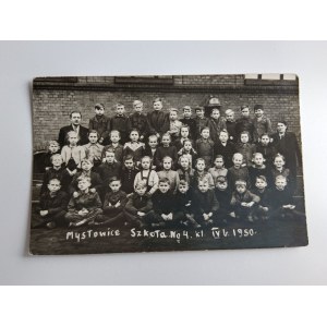 PHOTO MYSŁOWICE SCHOOL NO 4 CLASS IV B 1950, CHILDREN