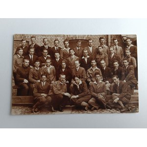 PHOTO ÉCOLE DE GYMNASTIQUE VILNIUS, CLASSE VII B, AVANT-GUERRE 1933, TIMBRE