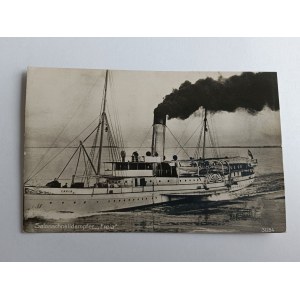 POSTKARTE SCHIFF SALONSCHNELLDAMPFER FREIA, VORKRIEG, 1927, DAMPFSCHIFF, FREIA BRIEFMARKE