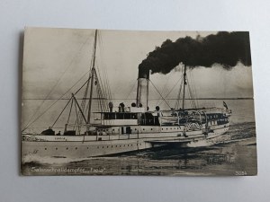 POSTCARD SHIP SALONSCHNELLDAMPFER FREIA, PRE-WAR, 1927, STEAMBOAT, FREIA STAMP