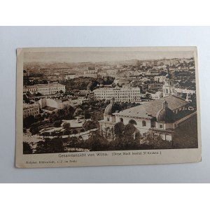 CARTE POSTALE WILNO, ÉGLISE, VUE GÉNÉRALE, AVANT-GUERRE 1917, TIMBRE