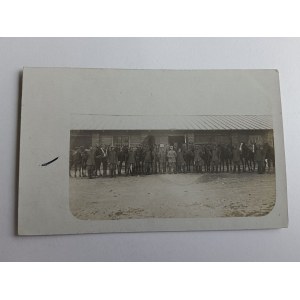 FOTO WLODAWA, LUBLINO, ANTEGUERRA 1918, SOLDATI DELL'ESERCITO, CAVALLI