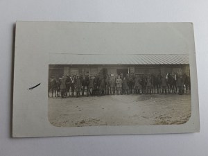 PHOTO WLODAWA, LUBLIN, PRE-WAR 1918, ARMY SOLDIERS, HORSES