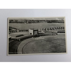 POSTKARTE BRESLAUER STADION, HAKENKREUZMARKE, VORKRIEGSZEIT 1936