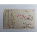 POSTCARD RAVA RUSKA INFANTRY BARRACKS, CENSORSHIP STAMP, STAMP, PRE-WAR 1916