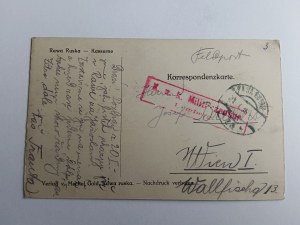 POSTCARD RAVA RUSKA INFANTRY BARRACKS, CENSORSHIP STAMP, STAMP, PRE-WAR 1916