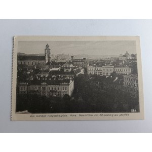 CARTE POSTALE CHÂTEAU DE VILNIUS VUE GÉNÉRALE AVANT-GUERRE