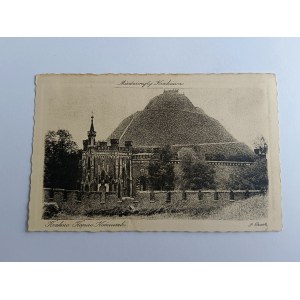 CARTE POSTALE KRAKÓW KOPIEC KOŚCIUSZKI, GRAVURE SUR CUIVRE, AVANT-GUERRE