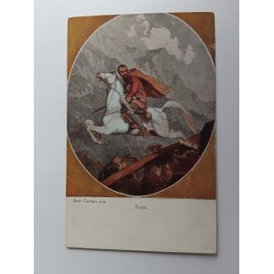 CARTE POSTALE PEINTURE POLONAISE ARTUR GROTTGER FARYS AVANT-GUERRE 1913, TIMBRE, TIMBRE