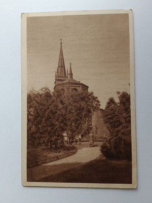 POSTKARTE BYDGOSZCZ EVANGELISCHE KIRCHE DES HL. PAVEL, HAKENKREUZBRIEFMARKE 1939