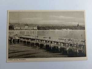 POSTKARTE SOPOT ZOPPOT PIER HOTEL CASINO VORKRIEG 1939, BRIEFMARKE, STEMPEL