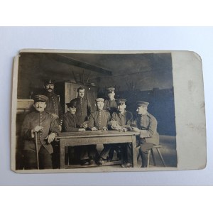 PRE-WAR PHOTO, SOLDIERS, CARD GAME