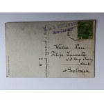 CARTE POSTALE POLONAIS PÂQUES, GLISNE, MSZANA DOLNA, TIMBRE, AVANT-GUERRE, TIMBRE NOUVEAU SACZ NEU SANDEZ