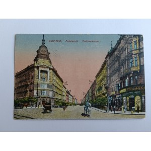 POSTKARTE BUDAPEST UNGARN ANDRASSYSTRASSE VORKRIEGSZEIT, BRIEFMARKE, STEMPEL