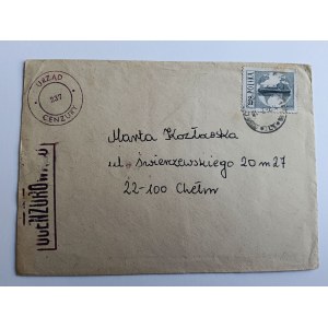 ENVELOPE PRL CENSORSHIP MARTIAL LAW 1982, CHEŁM, STAMP, STAMP