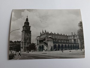 CARTE POSTALE PRL KRAKOW MAIN SQUARE TOWN HALL TOWER AND CLOTHS HALLS