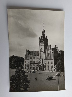 CARTE POSTALE PRL SŁUPSK TOWN HALL