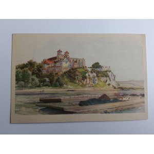 POSTCARD PAINTING TYNIEC KRAKOW BENEDICTINE ABBEY