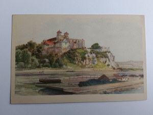 POSTCARD PAINTING TYNIEC KRAKOW BENEDICTINE ABBEY