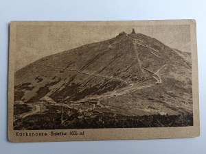 POSTCARD KARKONOSZE ŚNIEŻKA 1950, STAMPSZKLARSKA PORĘBA