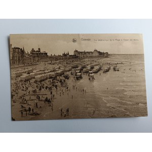 POSTCARD OSTENDE BEACH SEA, PRE-WAR