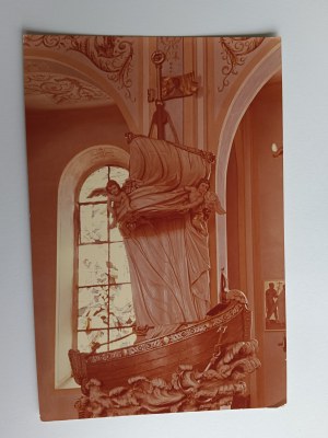 POSTCARD JASTARNIA CHURCH PULPIT IN THE FORM OF A BOAT