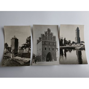 SET OF 3 PRL POSTCARDS BRODNICA, TOWER OF THE TEUTONIC CASTLE