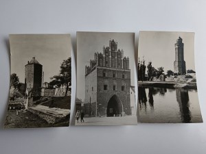 SET OF 3 PRL POSTCARDS BRODNICA, TOWER OF THE TEUTONIC CASTLE