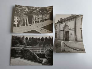 SET OF 3 POSTCARDS PRL ZAMOSC, FORMER PRISON AT THE BACK OF THE TOWN HALL
