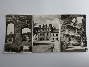 SERIE DI 3 CARTOLINE PRL KAZIMIERZ DOLNY, CASA DI ARCHITETTURA NOAKOWSKI, CORTILE