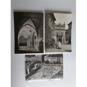 SET OF 3 POSTCARDS PRL KRAKOW, MAIN SQUARE