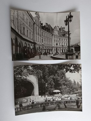 SET OF 2 POSTCARDS PRL LUBLIN, CONCERT SHELL IN SASKI GARDEN