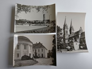 SET OF 3 POSTCARDS PRL WLOCLAWEK, CATHEDRAL, BISHOP'S PALACE, FREEDOM SQUARE