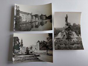 SET OF 3 POSTCARDS PRL OPOLE, FOUNTAIN WITH STATUE MATERNITY