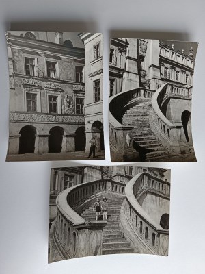 SET OF 3 PRL POSTCARDS ZAMOSC, BAROQUE STAIRCASE OF CITY HALL