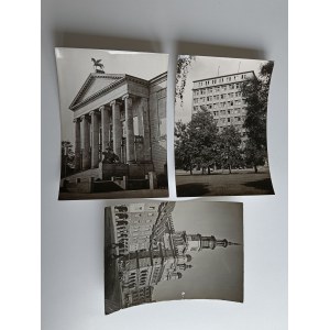 ENSEMBLE DE 3 CARTES POSTALES PRL POZNAŃ, HÔTEL DE VILLE