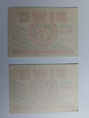 SET OF 2 BEER LABELS, CIECHANOW BREWERY, LAGER BEER