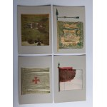 ENSEMBLE DE 9 CARTES POSTALES DRAPEAUX ET BANNIÈRES DE L'ARMÉE POLONAISE XVI-XVIII SIÈCLE.