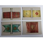 SET OF 9 POSTCARDS FLAGS AND BANNERS OF THE POLISH ARMY XVI-XVIII CENTURY.