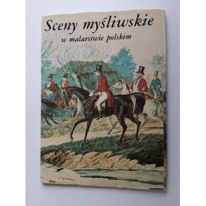 SATZ VON 8 POSTKARTEN JAGDSZENEN IN POLNISCHER MALEREI, JAGD, JÄGER, HUNOWY