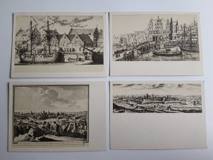 SET OF 9 POSTCARDS GDANSK IN OLD ENGRAVINGS, FROM THE COLLECTION OF THE GDANSK LIBRARY