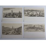 ENSEMBLE DE 9 CARTES POSTALES GDANSK EN GRAVURE ANCIENNE