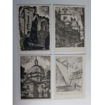 SET OF 9 POSTCARDS PAINTING, PRINTMAKING, TADEUSZ CIEŚLEWSKI SON, WOODCUT