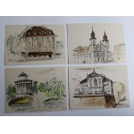 ENSEMBLE DE 9 CARTES POSTALES PEINTURE ANTONI UNIECHOWSKI, WARSAW